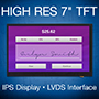 High-Resolution 7&quot; TFT LCD with IPS Display a