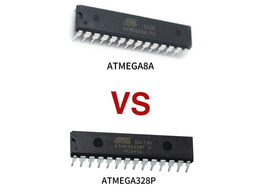 The difference between ATMEGA8A and ATMEGA328P