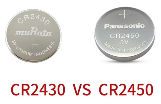 Comparison between CR2430 and CR2450