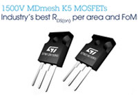1500 V MDmesh™ K5 MOSFETs