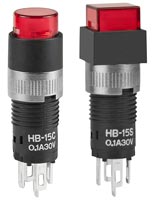 HB Series Subminiature Pushbuttons with LED Illumi