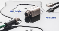 M12 X-Code to RJ45 Cat.6A Adapter