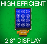 2.8&quot; TFT LCD with High-Efficiency LED Backlig