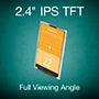 2.4" TFT LCD with Full Viewing Angle (IPS)