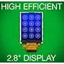 2.8" TFT LCD with High-Efficiency LED Backlig