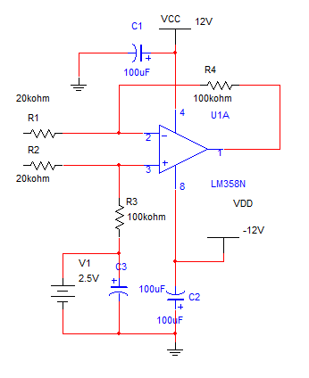 Question about LM358 as a differential operational amplifier